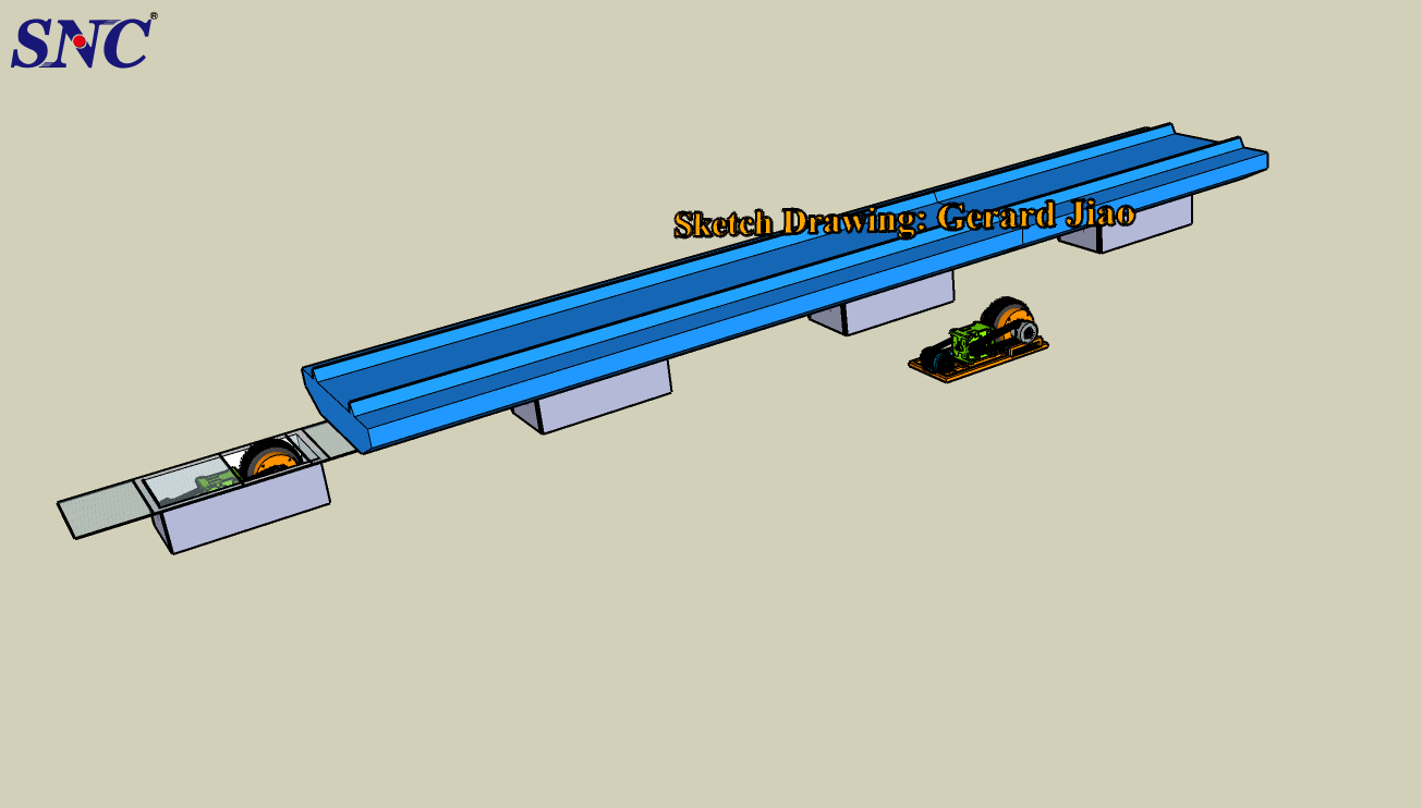 Dispositivo de carro plano para el procesamiento de pilotes de tubos de hormigón